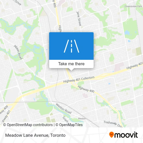 Meadow Lane Avenue map