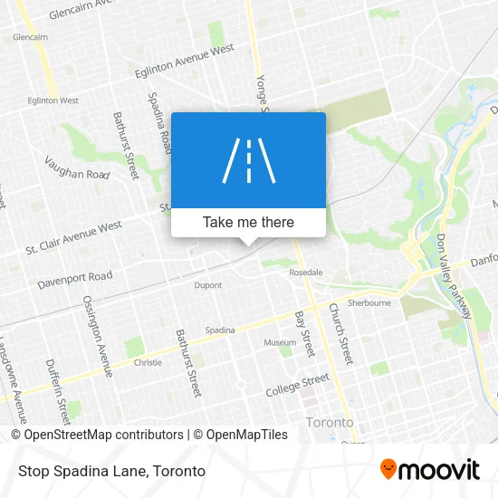 Stop Spadina Lane map