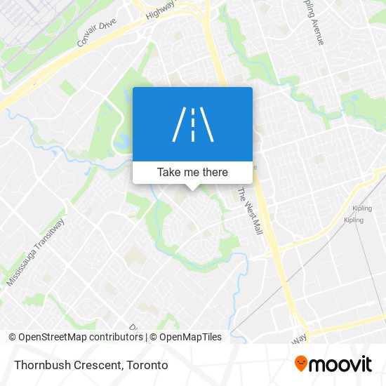 Thornbush Crescent map