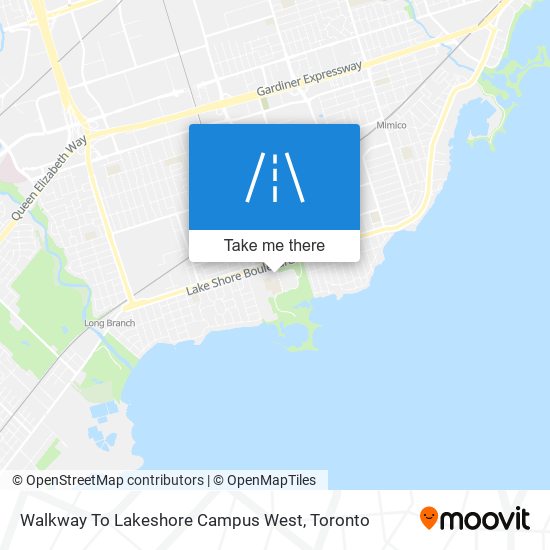 Walkway To Lakeshore Campus West map