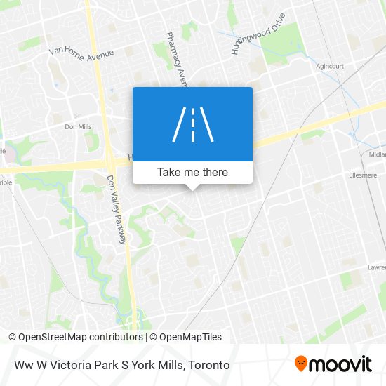 Ww W Victoria Park S York Mills map