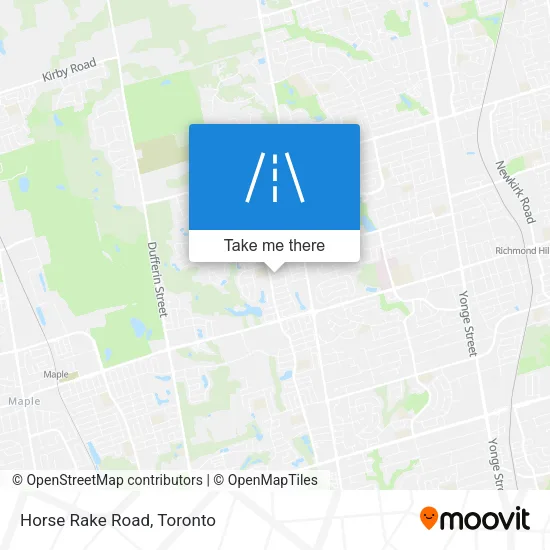 Horse Rake Road map