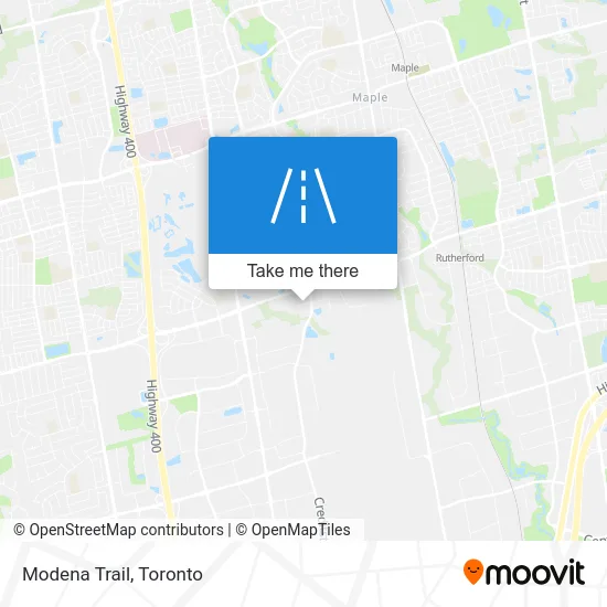 Modena Trail map