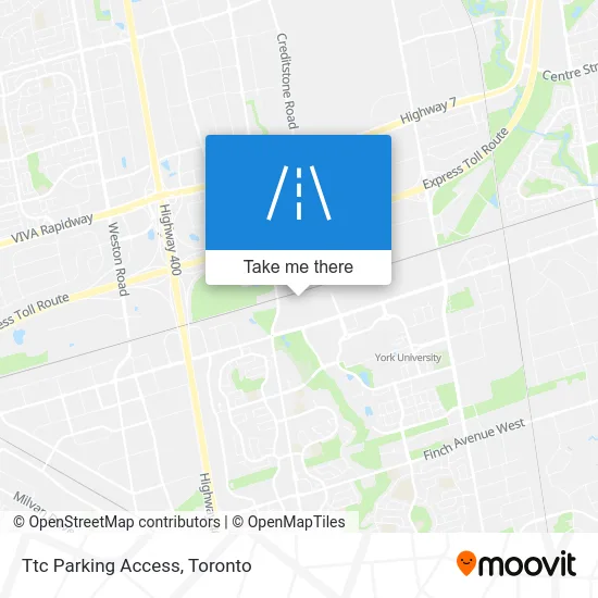 Ttc Parking Access map