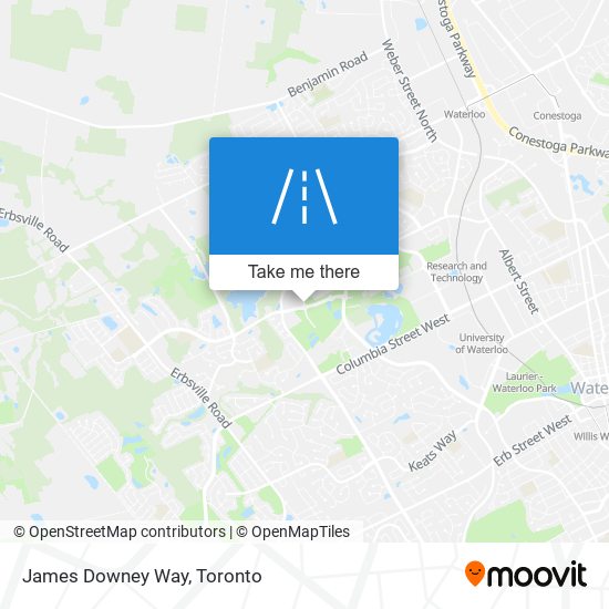 James Downey Way map