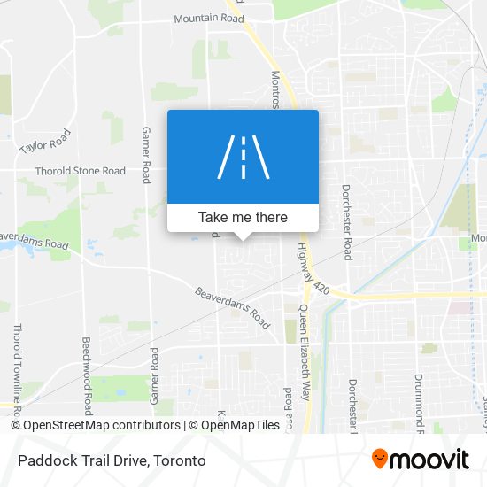 Paddock Trail Drive map