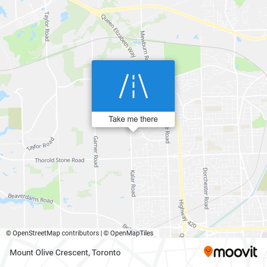 Mount Olive Crescent map