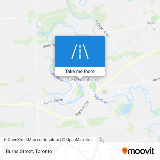 Burns Street map