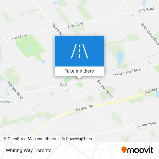 Whiting Way map