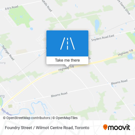 Foundry Street / Wilmot Centre Road map
