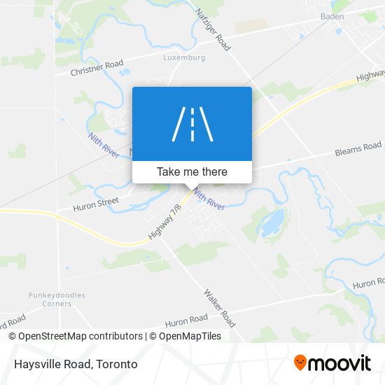 Haysville Road map