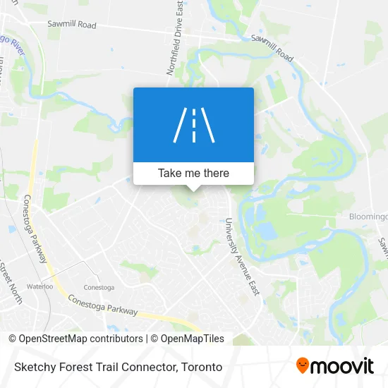 Sketchy Forest Trail Connector map