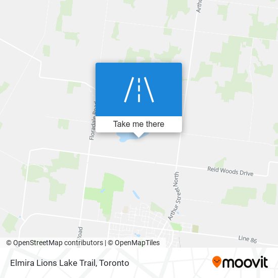 Elmira Lions Lake Trail map