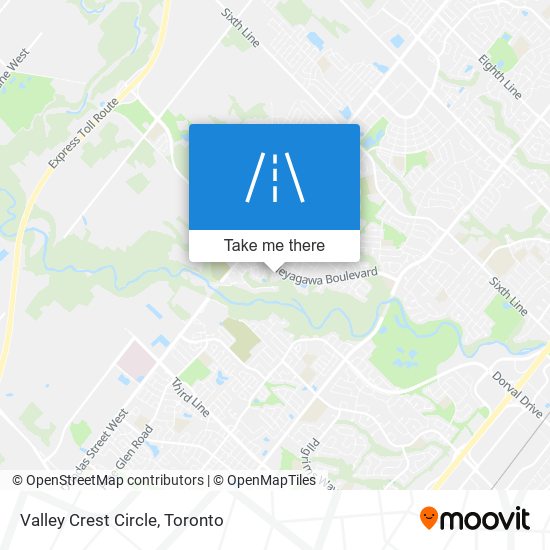 Valley Crest Circle map