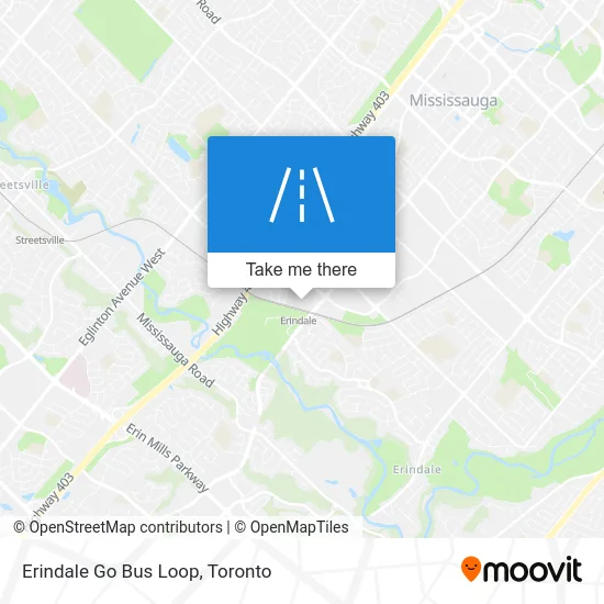 Erindale Go Bus Loop map