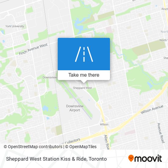 Sheppard West Station Kiss & Ride map