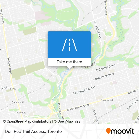 Don Rec Trail Access map