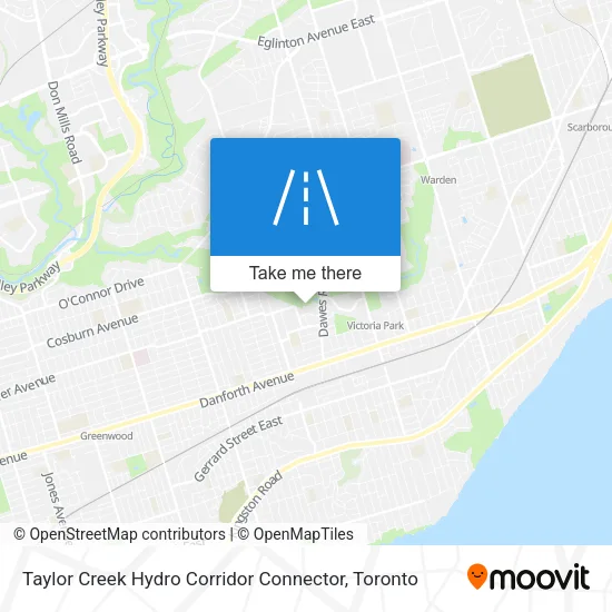 Taylor Creek Hydro Corridor Connector map