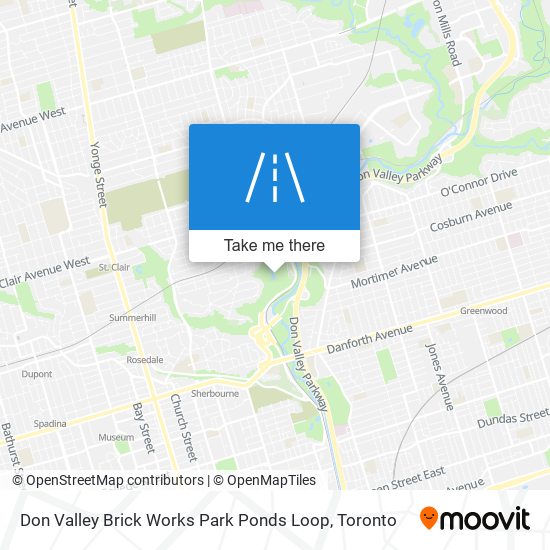 Don Valley Brick Works Park Ponds Loop map