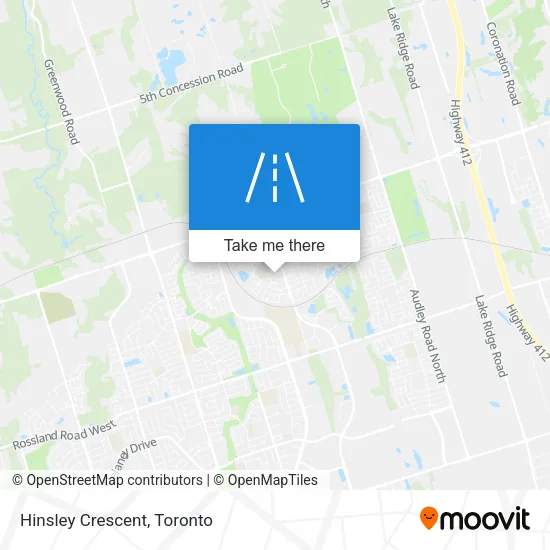 Hinsley Crescent map
