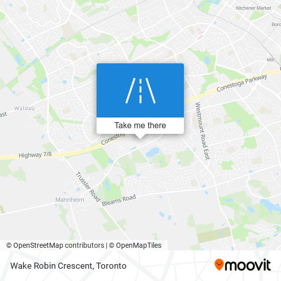 Wake Robin Crescent map
