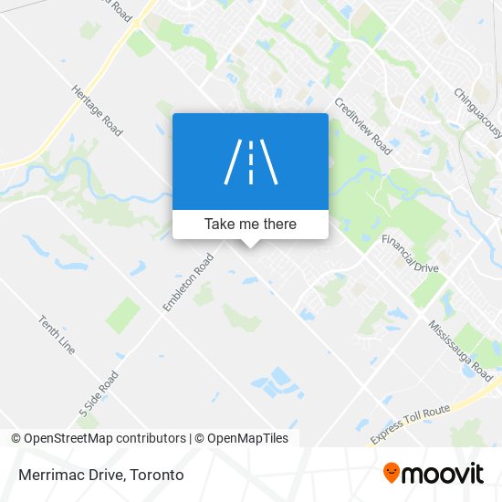 Merrimac Drive map