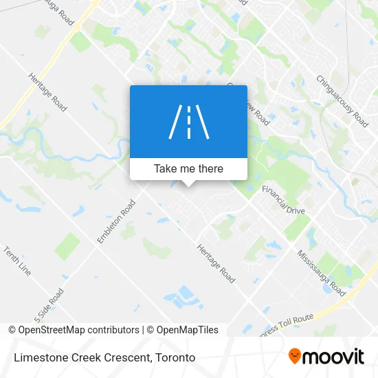 Limestone Creek Crescent map