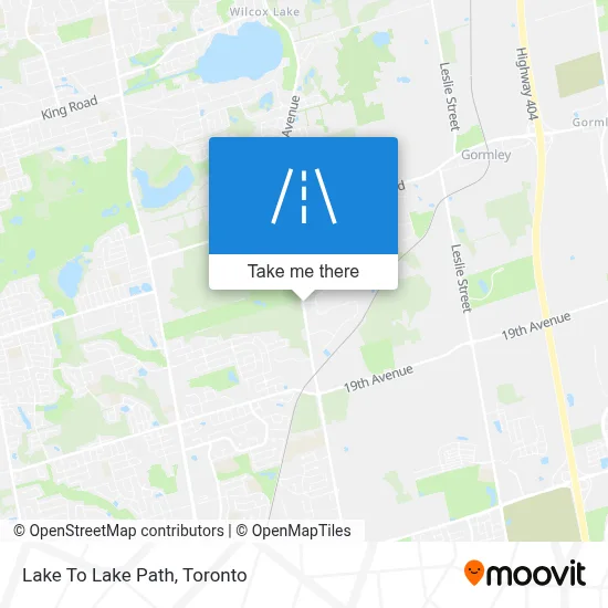 Lake To Lake Path map