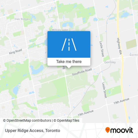 Upper Ridge Access map