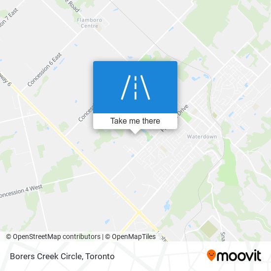 Borers Creek Circle map