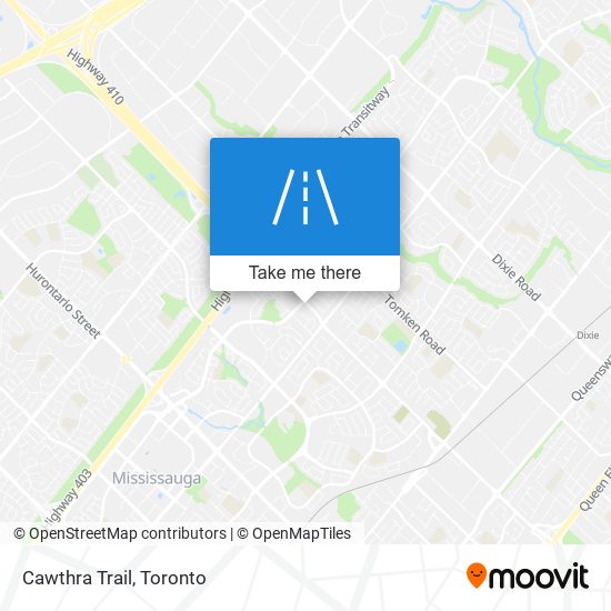 Cawthra Trail map