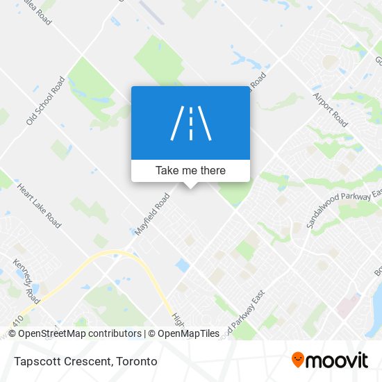 Tapscott Crescent map