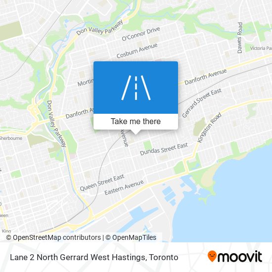 Lane 2 North Gerrard West Hastings map
