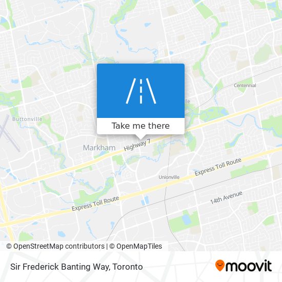 Sir Frederick Banting Way map