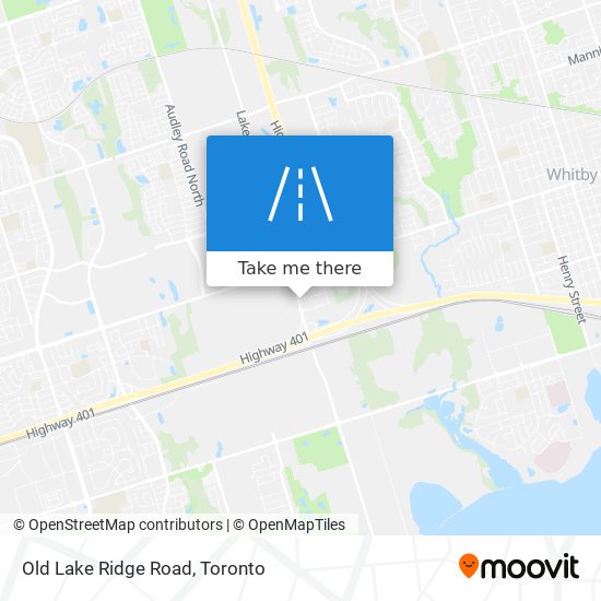 Old Lake Ridge Road map