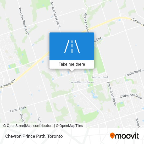 Chevron Prince Path map