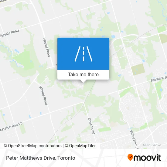 Peter Matthews Drive map