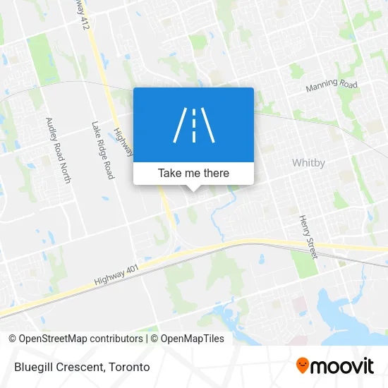 Bluegill Crescent map