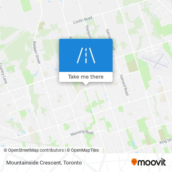 Mountainside Crescent map