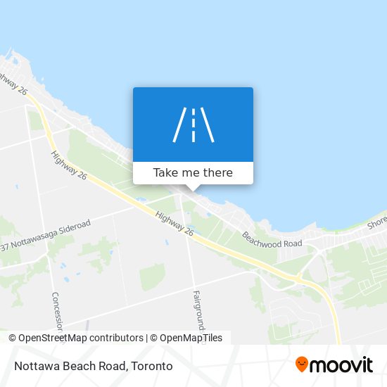 Nottawa Beach Road map