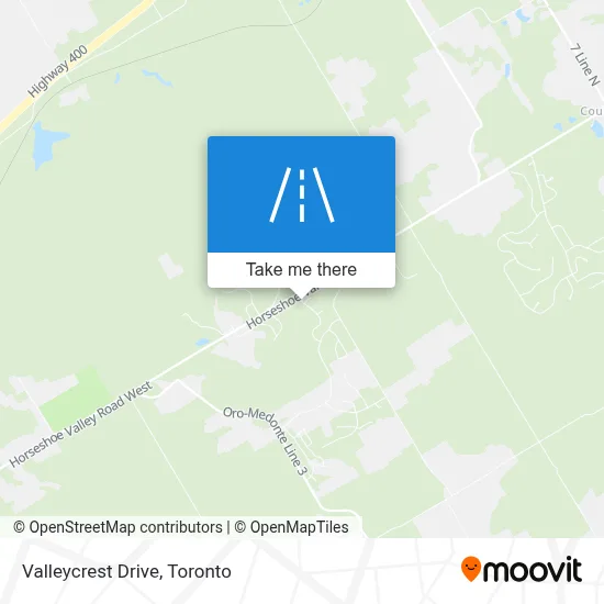 Valleycrest Drive map