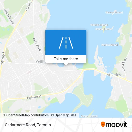 Cedarmere Road map