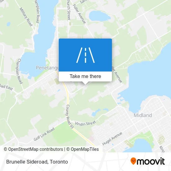 Brunelle Sideroad map
