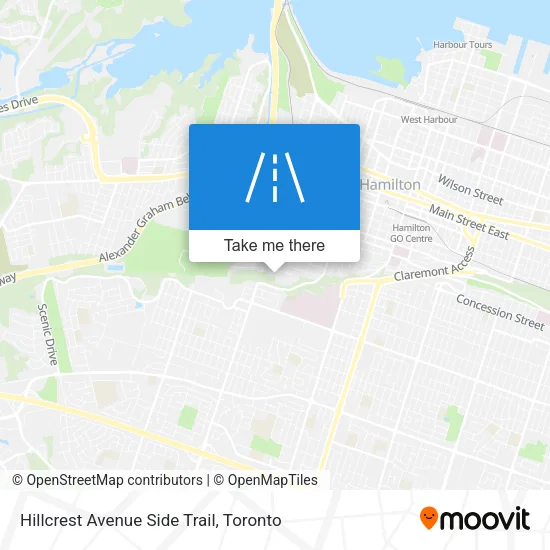 Hillcrest Avenue Side Trail map