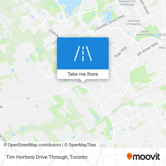 Tim Hortons Drive Through map