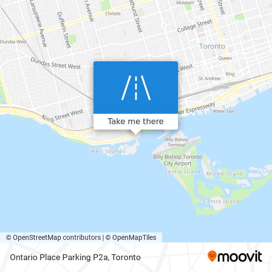 Ontario Place Parking P2a map