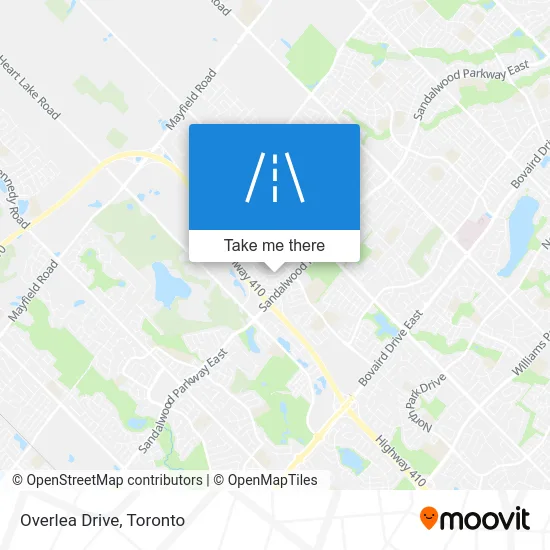 Overlea Drive map