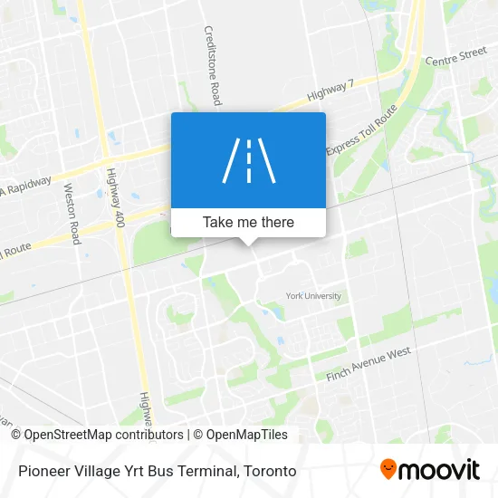Pioneer Village Yrt Bus Terminal map