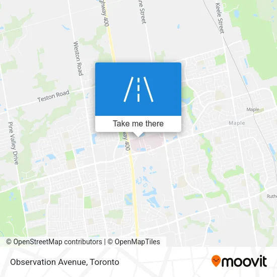 Observation Avenue map