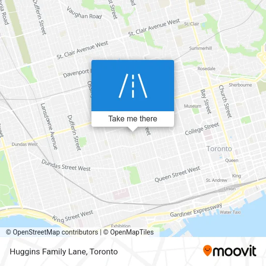 Huggins Family Lane map
